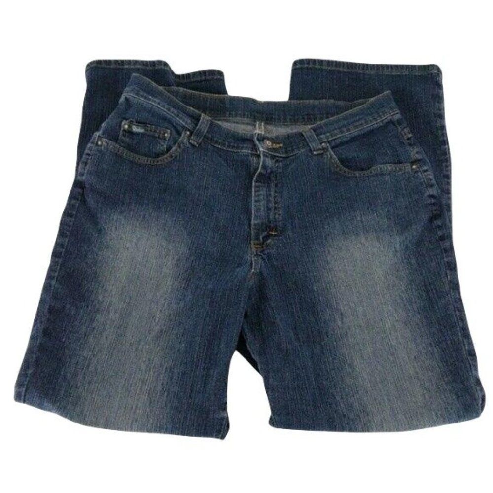 Riders Women's Denim Blue Straight Leg Jeans Size 16 M